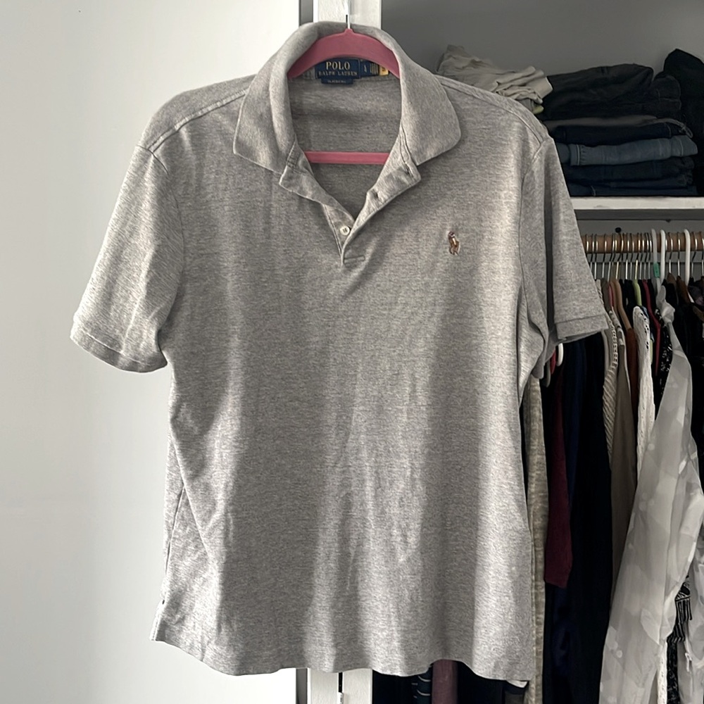 Men’s Ralph Lauren classic grey polo shirts